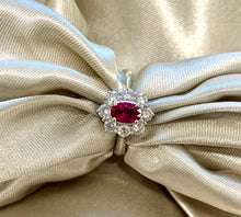 Load image into Gallery viewer, Ruby and Diamond Ring Set In Platinum