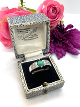 Load image into Gallery viewer, Turquoise and Diamond Ring Set in 18ct White Gold