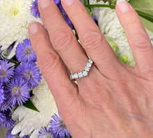 Load image into Gallery viewer, Wishbone Diamond Ring in 18ct White Gold