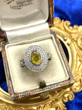 Load image into Gallery viewer, Yellow Sapphire and Diamond Ring Set in Platinum