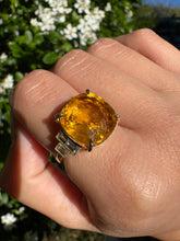 Load image into Gallery viewer, 11.09ct Yellow Sapphire & Diamond Ring in 18ct Yellow Gold