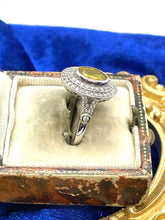 Load image into Gallery viewer, Yellow Sapphire and Diamond Ring Set in Platinum