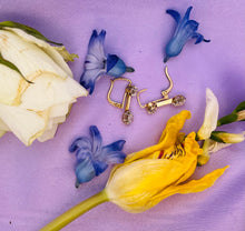 Load image into Gallery viewer, Rose Cut Diamond Dangle Earrings in 18ct Yellow Gold