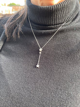 Load image into Gallery viewer, Triple Star Diamond Pendant in 18ct White Gold with 18ct White Gold Chain