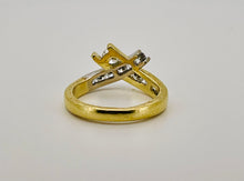 Load image into Gallery viewer, Diamond Wishbone Ring in 18ct Yellow Gold and Platinum