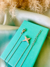 Load image into Gallery viewer, Silver Crossover Fixed Pendant & Chain