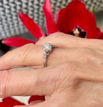 Load image into Gallery viewer, Solitaire Diamond Ring in 18ct White Gold