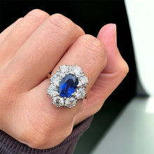 Load image into Gallery viewer, Sapphire & Old-Cut Diamond Ring