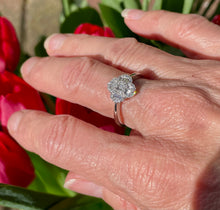 Load image into Gallery viewer, Clover Diamond Ring in 18ct White Gold
