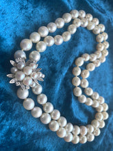 Load image into Gallery viewer, Cultured Pearl and Diamond Necklace Set in 18ct White Gold