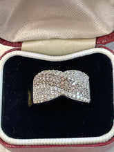 Load image into Gallery viewer, Champagne and White Diamond Ring in 14ct White Gold