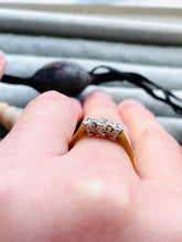 Load image into Gallery viewer, Three Stone Diamond Ring Set in 18ct Yellow Gold