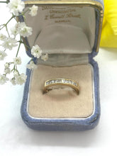 Load image into Gallery viewer, Princess Cut Half Eternity Diamond Ring Set in 18ct Yellow Gold