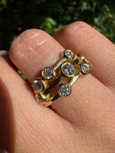 Load image into Gallery viewer, Contemporary 18ct Yellow Gold Diamond Ring – 1.20ct Total Diamonds