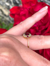 Load image into Gallery viewer, Ruby and Diamond Cluster Ring Set in 18ct Yellow Gold