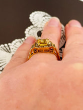 Load image into Gallery viewer, Yellow Sapphire and Diamond Ring