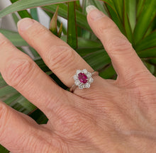 Load image into Gallery viewer, Ruby and Diamond Ring Set In Platinum