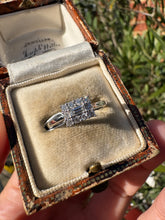 Load image into Gallery viewer, Vintage Diamond Cluster Ring in Platinum