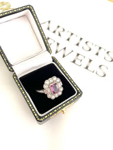 Load image into Gallery viewer, Beautiful Pink Sapphire & Diamond Ring in Platinum