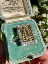 Load image into Gallery viewer, Geometric Diamond Ring set in 18ct Gold and Platinum