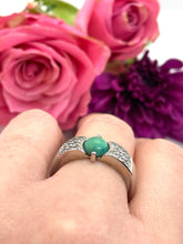 Load image into Gallery viewer, Turquoise and Diamond Ring Set in 18ct White Gold