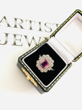 Load image into Gallery viewer, Beautiful Pink Sapphire & Diamond Ring in Platinum