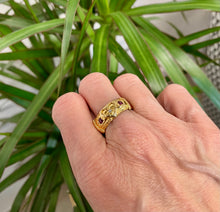 Load image into Gallery viewer, Ruby and Diamond Gypsy Ring in 18ct Yellow Gold