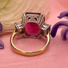 Load image into Gallery viewer, 10.57ct Pink Tourmaline and Diamond Ring in 18ct Yellow Gold and Platinum