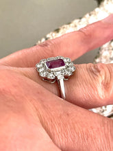 Load image into Gallery viewer, Beautiful Pink Sapphire & Diamond Ring in Platinum