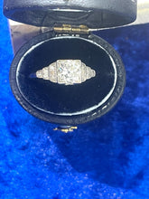 Load image into Gallery viewer, Art Deco Inspired Solitaire Ring