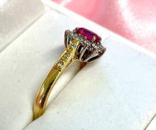 Load image into Gallery viewer, Superb Ruby and Diamond Ring Set in 18ct Yellow Gold