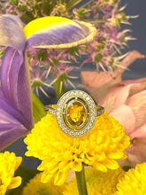 Load image into Gallery viewer, Yellow Sapphire and Diamond Ring Set in Platinum