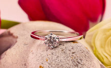 Load image into Gallery viewer, Solitaire Diamond Ring in 18ct White Gold
