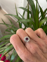 Load image into Gallery viewer, Ruby and Diamond Ring Set in 18ct White Gold