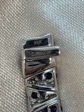 Load image into Gallery viewer, Exceptional and Unique Blue Sapphire and Diamond Bracelet Set in 18ct White Gold
