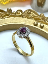 Load image into Gallery viewer, Ruby and Diamond Ring Set in 18ct Yellow Gold