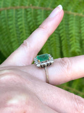Load image into Gallery viewer, Preloved Emerald and Diamond Ring