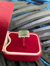 Load image into Gallery viewer, Preloved Emerald and Diamond Ring
