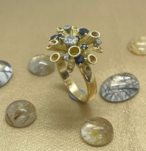 Load image into Gallery viewer, 1960’s Sapphire and Diamond Ring Set in 18ct Yellow Gold