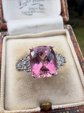 Load image into Gallery viewer, Pink Tourmaline & Diamond Platinum Ring