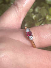 Load image into Gallery viewer, Ruby and Diamond Ring Set in 18ct Yellow Gold