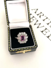 Load image into Gallery viewer, Beautiful Pink Sapphire & Diamond Ring in Platinum