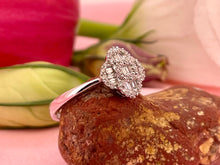 Load image into Gallery viewer, Clover Diamond Ring in 18ct White Gold