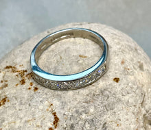 Load image into Gallery viewer, Half Eternity Princess Cut Diamond Ring in Platinum