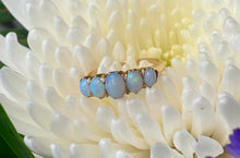 Load image into Gallery viewer, Five Stone Opal Ring in 18ct Yellow Gold