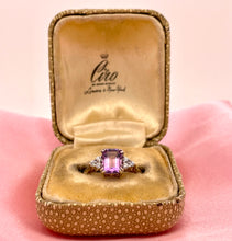 Load image into Gallery viewer, Amethyst and Diamond Ring in 9ct Yellow Gold