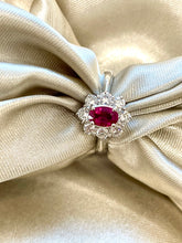 Load image into Gallery viewer, Ruby and Diamond Ring Set In Platinum