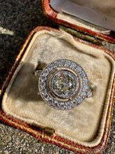 Load image into Gallery viewer, Old Cut Diamond Halo Ring – GIA Certified | Platinum