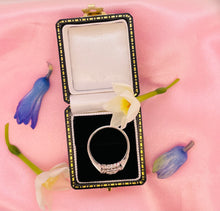 Load image into Gallery viewer, Diamond Daisy Cluster Ring in Platinum