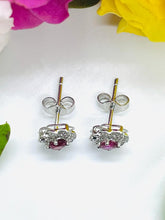 Load image into Gallery viewer, Beautiful Ruby and Diamond Studs